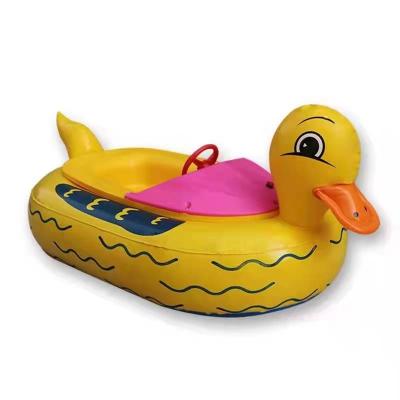 China Other Other Portable Small Paddle Boat One Person Hand Pedal Inflatable Kids Water Bumper Boat for sale