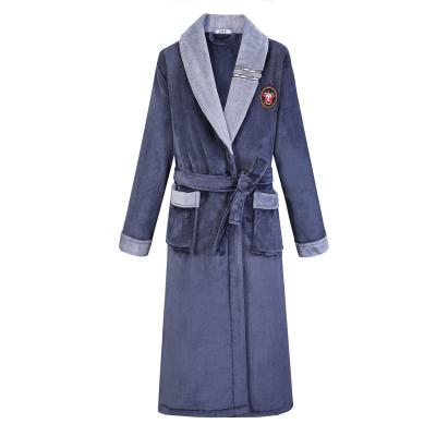 China Hotel Good Quality Mens Bathrob Spa Skin Soft Suitable Prices 100% Flannel Sleepwear for sale