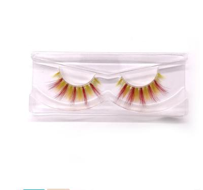 China Long a pair natural boxed three-dimensional multi-layer false thick natural flexible chemical fiber eyelashes 3D manufacturers wholesale for sale