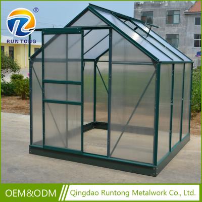 China Customized Hexagonal 2.6 Square Meter Easily Assembled Design Durable Sliding Door Greenhouse for sale