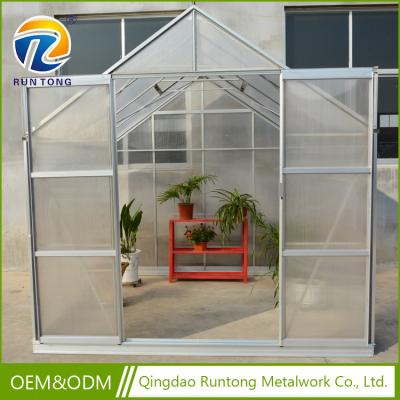 China PE Easily Assembled Small Window Glass Winter Solar Agricultural Greenhouse Frame for sale