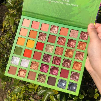 China Waterproof custom your own brand 42 colors eyeshadow palette colors shimmer vegan makeup square eyeshasow low MOQ no label fast shipping for sale