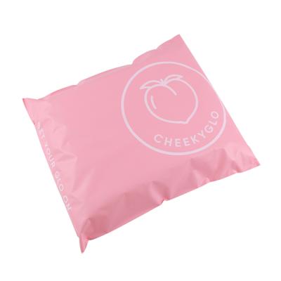 China shoes & Clothing Mail Delivery Food Grade Logo Printed New Light Pink Eco Friendly Customized Ad Bag for sale