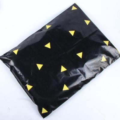 China Mix And Match Logo Fashionable Black And Yellow Clear Mailing Bag Custom Envelope Bag for sale