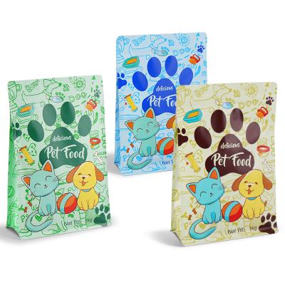 China Custom Dog Aluminum Sealed Moisture Proof Cat Packing Food Pouch Stand Up Food Doypack Bag Pet Food Bag for sale