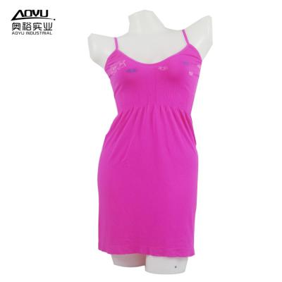 China Breathable Sling Casual Round Neck Waist Long Seamless Knitted Summer Dress for sale