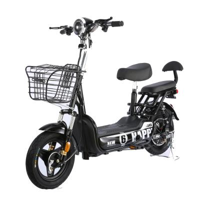 China Steel Two wheeled electric bicycle 48V 450W Strong Battery Two wheeled adult electric vehicle for sale