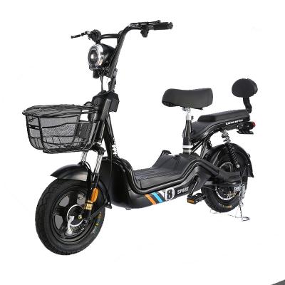 China Steel Two-wheeled electric vehicle 48V 350W electric motorcycle small household mobility Electric motor car for sale