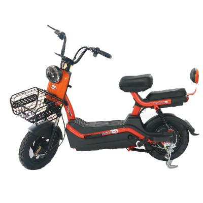 China Steel Factory Wholesale Electric Bicycle 350W 48V Adult Electric city Bike Lead-acid Battery Two-wheeled Electric Scooter for sale