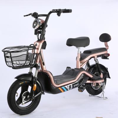 China Steel 350w brushless motor Electric vehicle Wheel hub motor Electric bicycle and battery electric bicycle Charging bicycle for sale