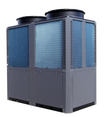 China Commerciële luchtbron waterverwarmer met 380-415V/3ph/50Hz stroomvoorziening 30-55C uitlaatwatertemperatuur Te koop