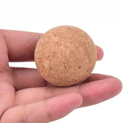 China Yoga Exercises Natural Wood 10cm Large Custom Cork Balls Check With Laser Logo for sale