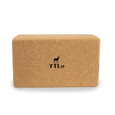 China Wooden Eco Friendly High Density Cork Custom Color Logo Yoga Blocks 100 Natural for sale