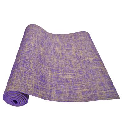 China Natural line Jute+pvc shed tree rubber hemp and jute yoga mat on hot sale for sale