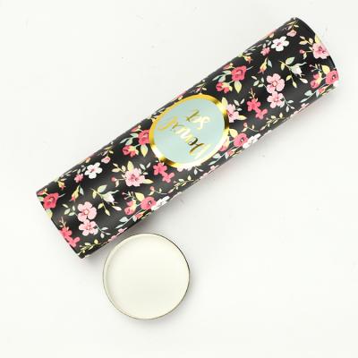 China Recycled Materials Custom Flower Beautiful Round Tube Box Printing Design Logo Cylinder Cardboard Paper Box for sale