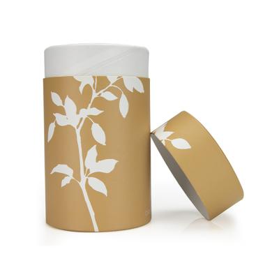 China Recycled Materials Packaging Paper Core Tube Box Logo Round Cosmetic Packaging Cylinder Custom Marked Cardboard Box for sale