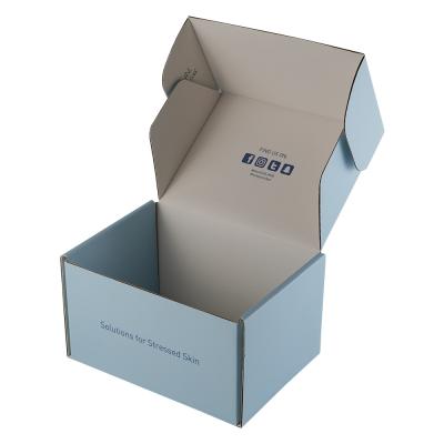 China Recycled Materials Custom Recycled Corrugated Skincare Box Packaging Printed Ecommerce Mailing Box for sale