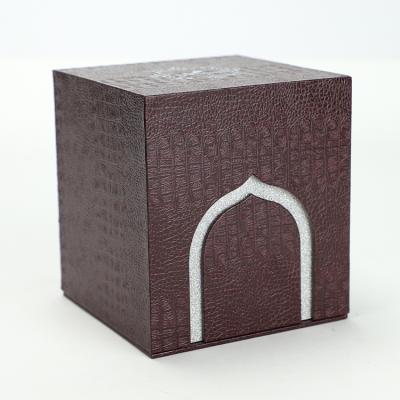 China Recycled Materials Style Square Candle Custom Arabic Paper Box Printing Logo Cardboard Box For Perfume for sale