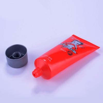 China Eco - Friendly Custom Red Soft Plastic Tube For Cosmetic Cream Packaging for sale