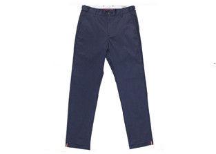 China Durable Personalized Stretch Uniform Pants , Resin Buttons Mens Linen Trousers for sale