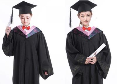 China De zuivere Toga van de de School Eenvormige, Zwarte Graduatie van de Polyestertiener voor Gegradueerden Te koop