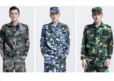 China Long Sleeve Waterproof Army Military Uniforms , Medium Thickness Army Camouflage Jacket for sale