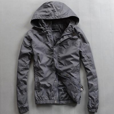 Chine Couleur noire ou faite sur commande de veste de l'anorak des hommes imperméables en nylon légers à vendre