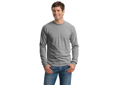 China Men's Long Sleeve T - Shirts 100% Cotton Rib Cuffs / Winter Tops & T - Shirt for sale