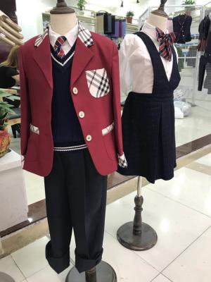 China Custom Shirt Vest Blazer Skirts Sports Design Formal University  Primary High School Uniform For Teacher Children's Kids for sale