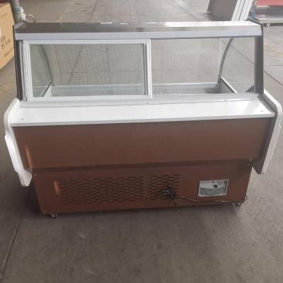 China Single-temperature Supermarket Fresh Meat Display Open Fridge Freezer for sale