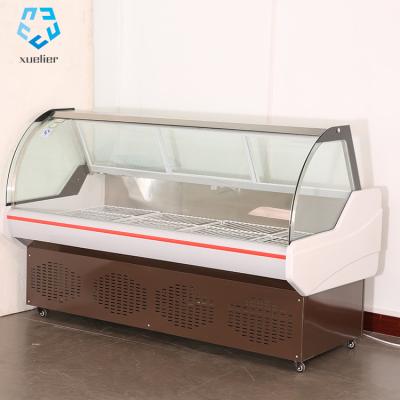 China Single-temperature Green&Health Fresh Meat Counter Commercial Refrigerator Meat Display Deli Freezer for sale