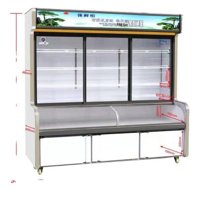 China Double-temperature Most Popular Commercial Vegetables Order Cabinet 1.8m for sale