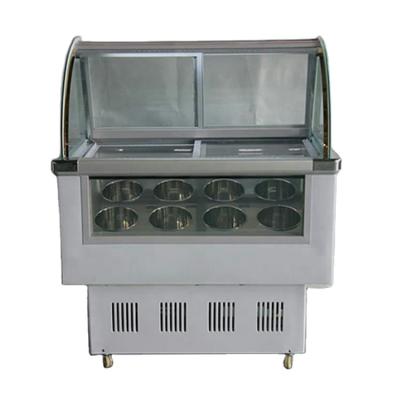 China Single-temperature Cafe Ice Cream Display Fridge Hard Ice Cream Showcase Gelato Display Freezer For Sale for sale