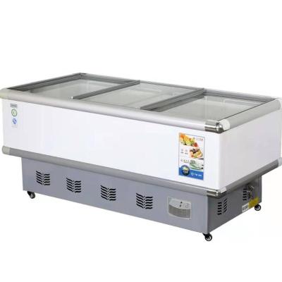 China COMPRESSOR OEM Freezer Door Supermarket Combination Glass Island Fridge For Sales Promotion for sale