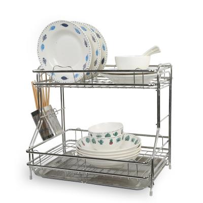 China Sustainable Free Standing 2 Tier Dish Drainer Rack Rack for sale