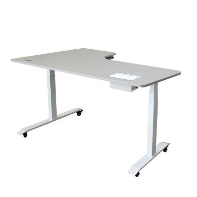 China Commercial Furniture Electric Height Adjustable Desk Motorized Standing Desk With Dual Motor for sale