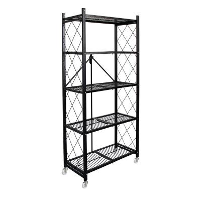 China Sustainable Household 5 Layers Folding Large Storage Shelving for sale