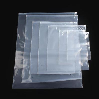 China Transparent Zipper Lock Bag PE Zipper Moisture Proof Clear Bag Without Printing for sale