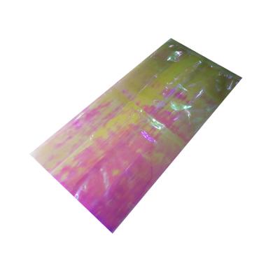 China Rainbow Holographic Clear Side Gusset Cellophane Iridescent Bag Barrier Bag for sale