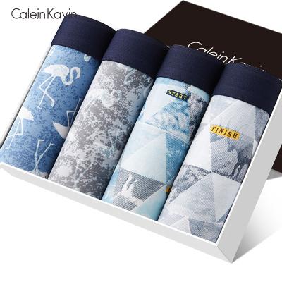 China Factory Price Antibacterial Printing Comfortable Cotton Underwear Mens Boxer Shorts for sale