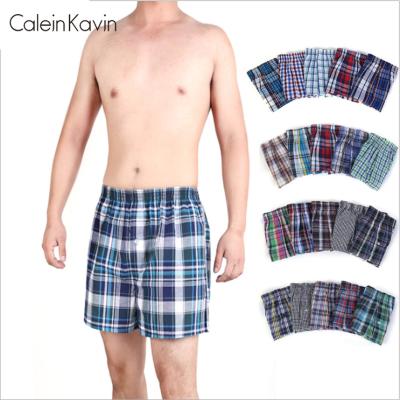 China 100% Woven Cotton Antibacterial Premium Men's Boxer Briefs Boxer Underwear With Buttons for sale