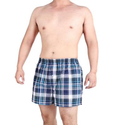 China Antibacterial Premium Classic Tartan Shorts Men's Plaid Woven 100% Cotton Boxer Underwear for sale