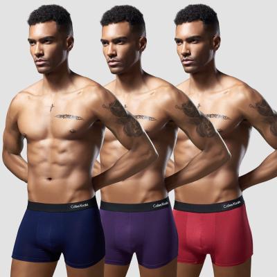 China Antibacterial Customized Soft Sexy Breathable Underwear Modal Male Boxer Briefs for sale