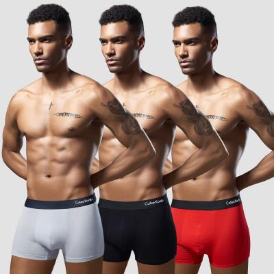 China Solid Color Antibacterial Viscous Fiber Wear Boxer Brief Underwear Men Modal Inner Underwear for sale