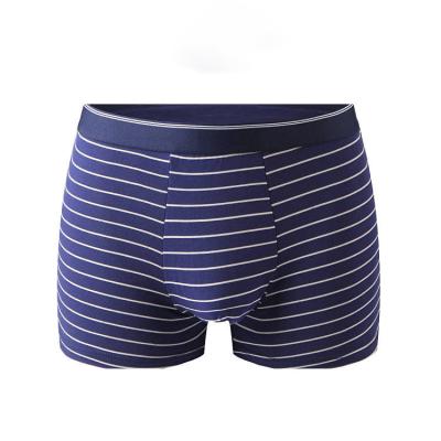 China Cheap Price Antibacterial Striped Printing Polyester Male Mens Underwear Boxer Briefs for sale