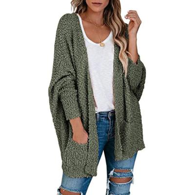 China Anti-pilling 2021 new long sleeve oversized sweater knitted cardigan women plus size custom knit sweaters for sale