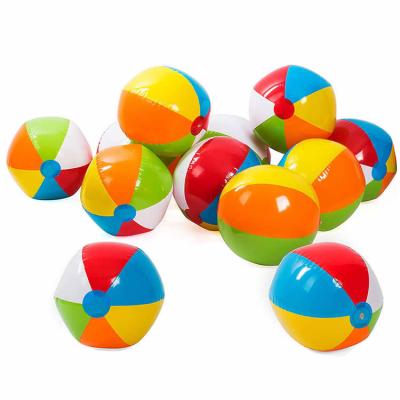 China ActEarlier New Arrival 12packs Lightweight Inflatable Pool Toys For Kids Rainbow Color Beach Ball for sale