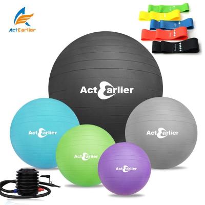 China Pilates Actearlier Yoga Ball Antiburst Birth Ball Exercise Balance Ball for sale