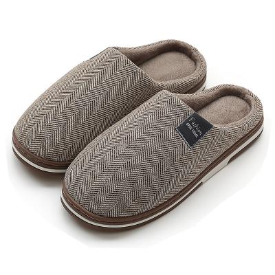 China Winter Bedroom Slippers Men's Slippers Anti-Slip For Warm Comfortable Blend Fuzzy Clog Slippers Men's Slip On Shoes Home Plush Soft Scratching Anti-Slip S for sale