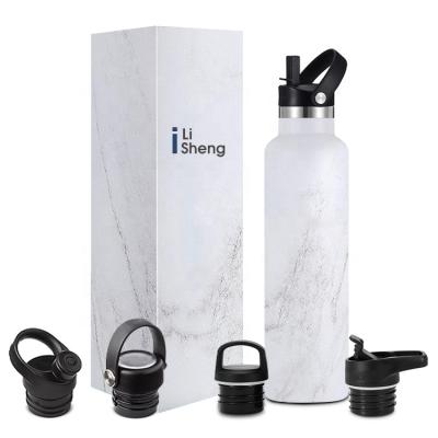 China Sustainable Ready To Ship Customized Stainless Steel Insulated Wall Sport Double Free Water Bottle Logo Leak Proof BPA Double for sale